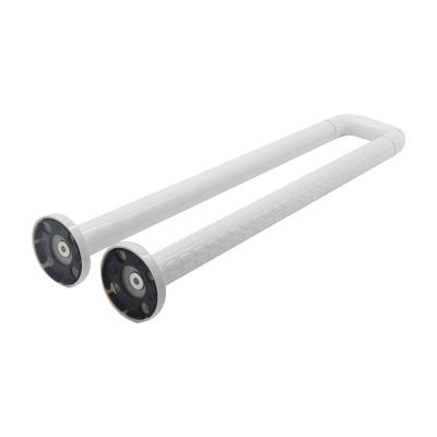 China Supports Up To 300 Pounds 24in Handicap Grab Bars For Bathroom - Toilet Safety Fences U Shaped Flip Up Grab Bar ABS Toilet Pool Grab Bar for sale