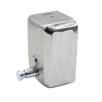 China High Quality Manual Soap Dispenser Stainless Steel Foam Soap Dispenser 1000ml Stainless Steel Hand Soap Shampoo Dispenser Wall Mounted for sale