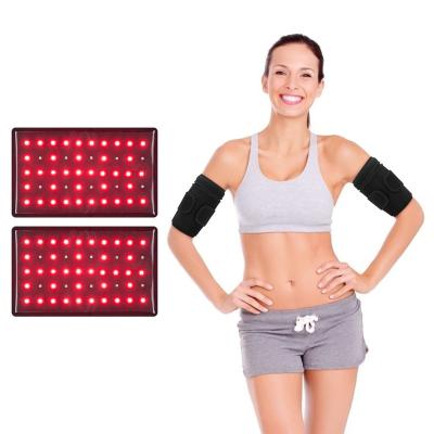 China Wrinkle Remover 2PCS Pack Joints Muscle Pain Relief Heating Wrap And Slimming Arm Belt Knee Pad Red Light Infrared Therapy for sale