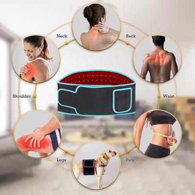 China Dye Removal Led Light Therapy For Body Fat Loss Muscle Back Pain Relief 660nm 850nm Near Infrared Red Light Therapy Belt for sale