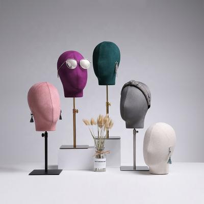 China With Head Mannequin Hat And Head Display Wig Fashion Canvas Mannequin Display Main Mannequin Stand Display for sale