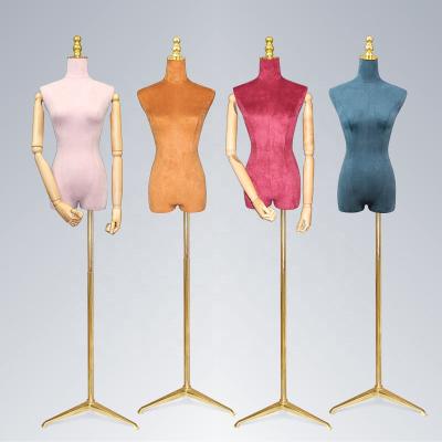 China Female Fashion Mannequin Half Body Mannequin Covered Torso Cloth With Cloth Covered Female Torso Female Mannequin Lower Torso Mannequin for sale