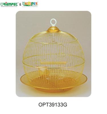 China ORIENPET and OASISPET Ready Stock OPT39133G Round Wire Bird Cage Gold Pet Cage for sale