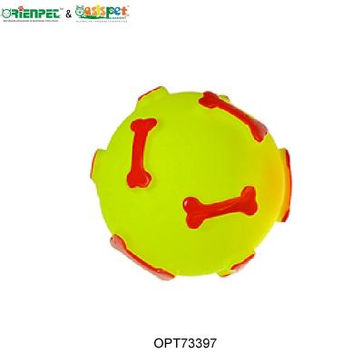 China ORIENPET and OASISPET Viable Pet Vinyl Dog Chew Toy Bone Ball OPT73397 Pet Toys Pet Products for sale