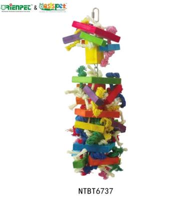 China ORIENPET and OASISPET Viable Wooden Bird Toy Parrot Toy NTBT6737 Pet Products for sale