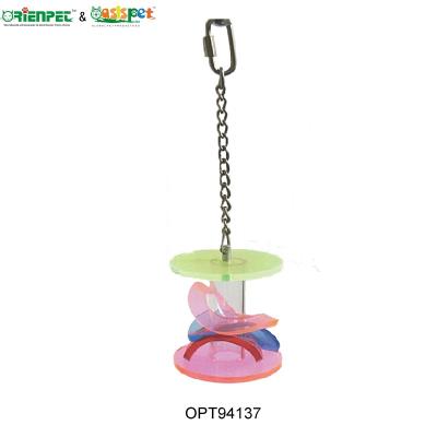 China ORIENPET and OASISPET Acrylic Viable Bird Toy with Chain OPT94137 Pet Toys Pet Products for sale