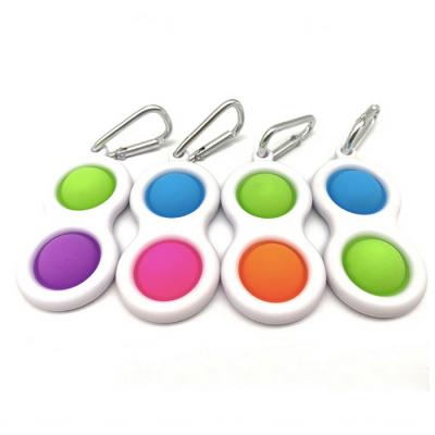 China Early Selling Soft Hot Toys Mini Fidget Simple Dimple Toy Key Chain Educational Key Chain Charms for sale