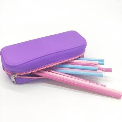 China Schools & Offices Wholesale Colorful Pencil Bag Silicone Pen Bag for sale