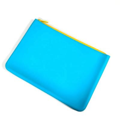 China Waterproof Fashion Silicone Zipper Paper File Folder Book Document Bag for sale