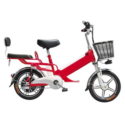 China Steel 16 inch 48v electric bicycle with 10Ah lithium battery and 240W power can be electrically pedal assisted riding for sale