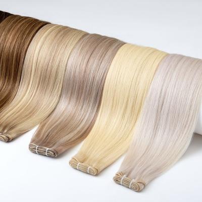 China Straight Double Machine Weft Hair Extensions, Cuticle Aligned Hair Double Weft Hair Weft, 100% Remy Hair Extensions Weft for sale