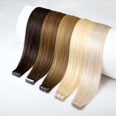 China Natural & Healthy & Smooth High Quality Natural Remy  100% Human Hair PU Tape In Hair Extensions for sale