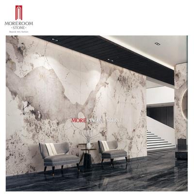 China Modern Thin Panel Glazed White Porcelain Marble Slabs Look Big Size for sale