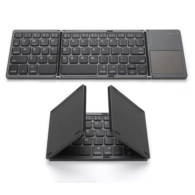 China Mini Folding Wireless Keyboard BT Wireless Keyboard with Touchpad for Windows Android IOS Keyboard for sale