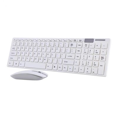 China Wireless Slim Optical 2.4G Wireless Keyboard and Ultra-thin Mouse USB Receiver Combo Kit for PC Computer for sale