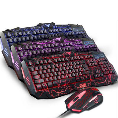 China Plug and Play Multimedia Gaming Backlit Illuminated Ergonomic Keyboard and Optical Gaming Mouse Set for sale