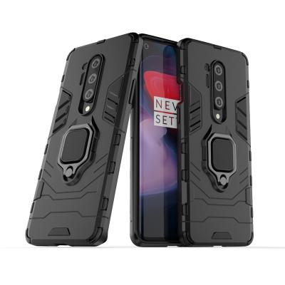 China Shockproof Armor 2 in 1 Shockproof Hard PC Soft Silicone Case for Oneplus 8 pro with Ring Stand Full Cover for sale