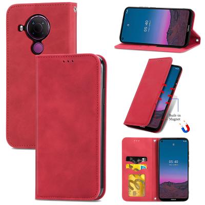 China Shockproof Leather Flip Phone Case For Nokia 5.4 Credit Card Wallet Case With Stand Holder for sale