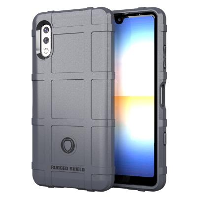 China Shockproof Grid Armor Phone Case Shockproof For Sony Xperia Ace 2 Army Style Heavy Duty Silicone Case for sale