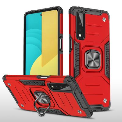 China Armor Ring Case Shockproof Shockproof For LG Stylo7 5G With Metal 360 Rotating Magnetic Ring Stand Phone Cover Car Absorption Holder Cover for sale