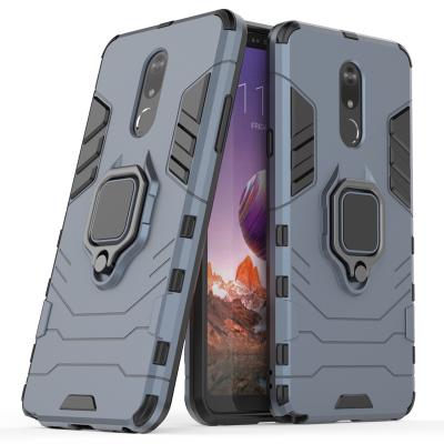 China Shockproof Double Layer Shockproof Cover with 360 Degree Rotating Finger Ring Kickstand and Magnetic Car Mount for Lander Stylo5 for sale