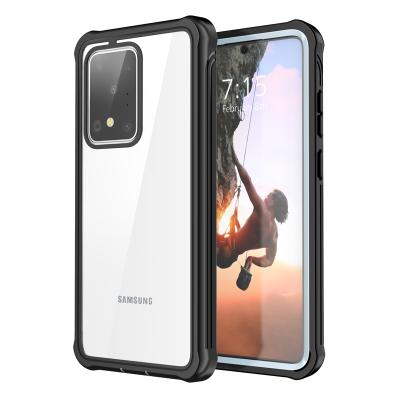 China Full Body 360 Shockproof Screen Protector Transparent Case For Samsung S20 Ultra Shockproof Phone Cover for sale