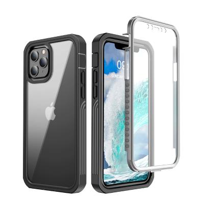 China Full Body 360 Shockproof Screen Protector Transparent Case For iPhone 12 6.1 Shockproof Phone Cover for sale