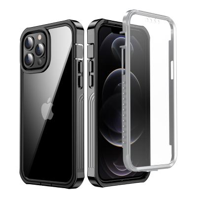 China Shockproof Military Grade Shockproof Drop Phone Case For iPhone 13 Armor Full Body Frame Cover Transparent for sale