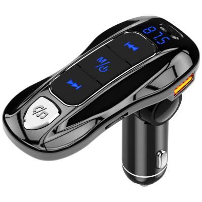 China Lighter USB Charger PD3.0 Adapter Kit Music Receiver Cigarette 5.0 FM Car Handsfree BT-compatible Handsfree Transmitter LED Display for sale