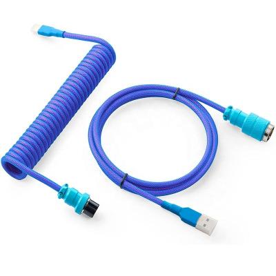 China Power Supply Factory Produces Usb Type C Mechanical Keyboard Cable Best Coiled Aviation Metal Connector for sale