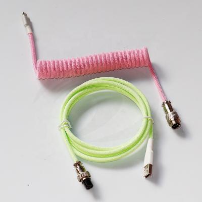 China Power Supply Factory Direct Sales Keyboard-Extension-Cable Coiled Type C Usb Mechanical Keyboard Cable For Computer for sale