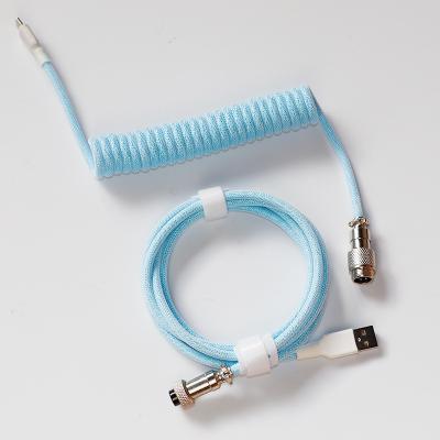 China Original Power Supply Factory C Coiled Reddit Type-C Usb For Mechanical Keyboard Cable for sale