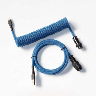 China Original Power Supply Factory Space Cables USB-C Coiled Mechanical Keyboard Cable For Computer for sale