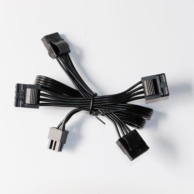 China COMPUTER 6 Pin to 4* 4 Pin Molex Power Cable Hard Drive Power Adapter Cable for PSU. modular with 12v 18awg connector for sale