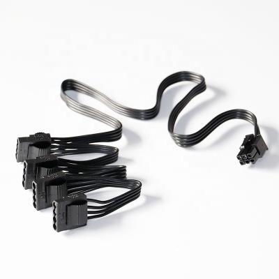 China COMPUTER OEM 6pin to PSU supply cable. 4pin For Power Case Lighting HDD Fans Cord Y Shape 6pin Power Cable for sale