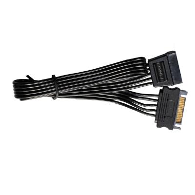 China Good quality black portable COMPUTER usb hard disk supply splitter sata power cable with flexible PVC jacket for sale