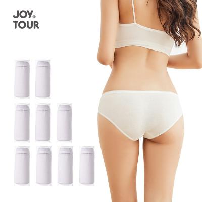 China Disposable 5pcs Cotton Women'S Disposable Panties Postpartum Convenient Triangle Panties Disposable Panties For Women for sale