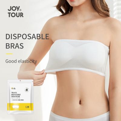 China Disposable JOY TOUR Business Trip Travel Thickened Ladies Beauty Sweat Sauna Female Cotton Sterile Disposable Bra Underwear for sale