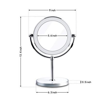 China Factory price lighted mirror makeup led light round cosmetic mirror led on sale for sale