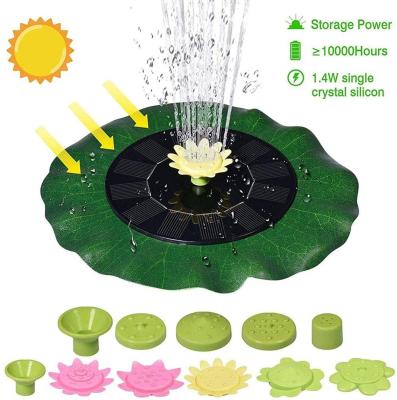 China Hot Sales Solar Fountain 6VDC 1W Amazon Pond Lotus Solar Water Fountain Solar Garden Minimalist Automatic Outdoor Decorative Fountain for sale