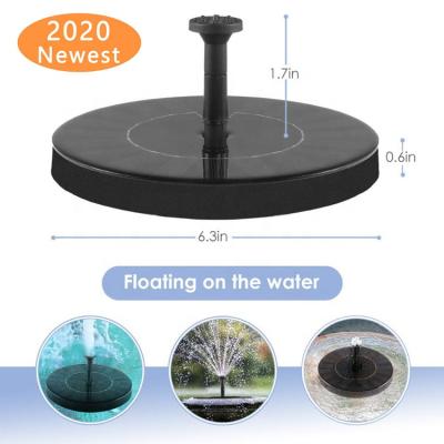 China Hot Sales Minimalist 7V 1.4W Amazon Bird Bath Outdoor Solar Fountain Pump Solar Powered Fountain For Bird Bath Garden Pond Pool Aquarium for sale