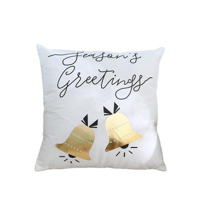 China Simple Letter Wholesale Hot Selling Fashion Bronzing Gold Printed Pillow Case for sale