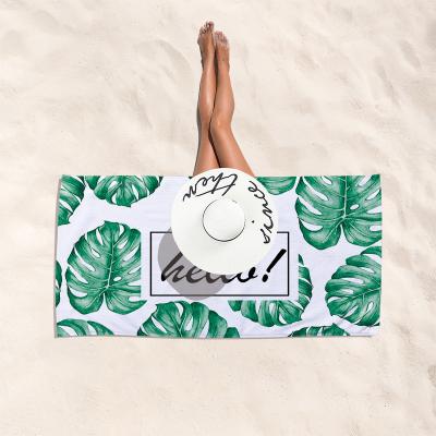 China QUICK DRY Travel Cactus Tropical Beach Towel Prints Microfiber Hello Sea Outdoor Home Towel for sale