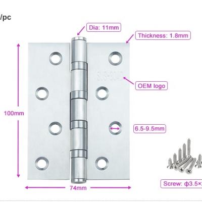 China 4 Inch Modern Exterior Expanding Wood Hinges For Doors for sale