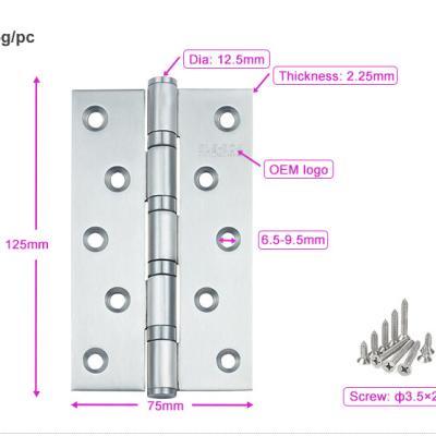 China Modern Super Quality Sus304 Stainless Steel Door Butt Hinge for sale