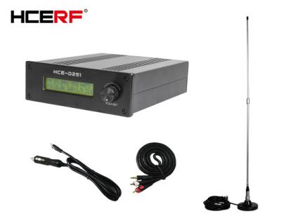 China FM broadcast 87~108MHz HCE-D251 25w wireless fm transmitter with car charger kits for sale