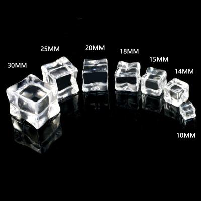 China Viable clear artificial ice acrylic simulation ice square ice bar shooting props 20mm 25mm 30mm for sale