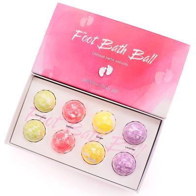 China Private Label Custom Foot Care Natural Organic Fizzy Foot Cleansing Soak Bath Bomb Ball for sale