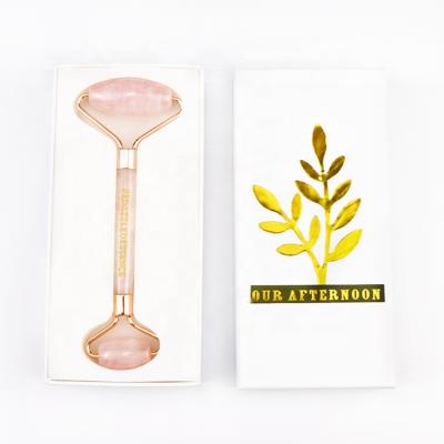 China Best Portable High Quality Nephrite Therapy Stone Rose Quartz Natural Anti Aging Facial Roller Jade For Face for sale