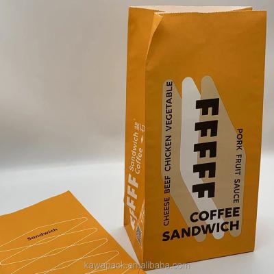 China Recycled Materials Paper Packaging Food Bags With Custom Logo for sale